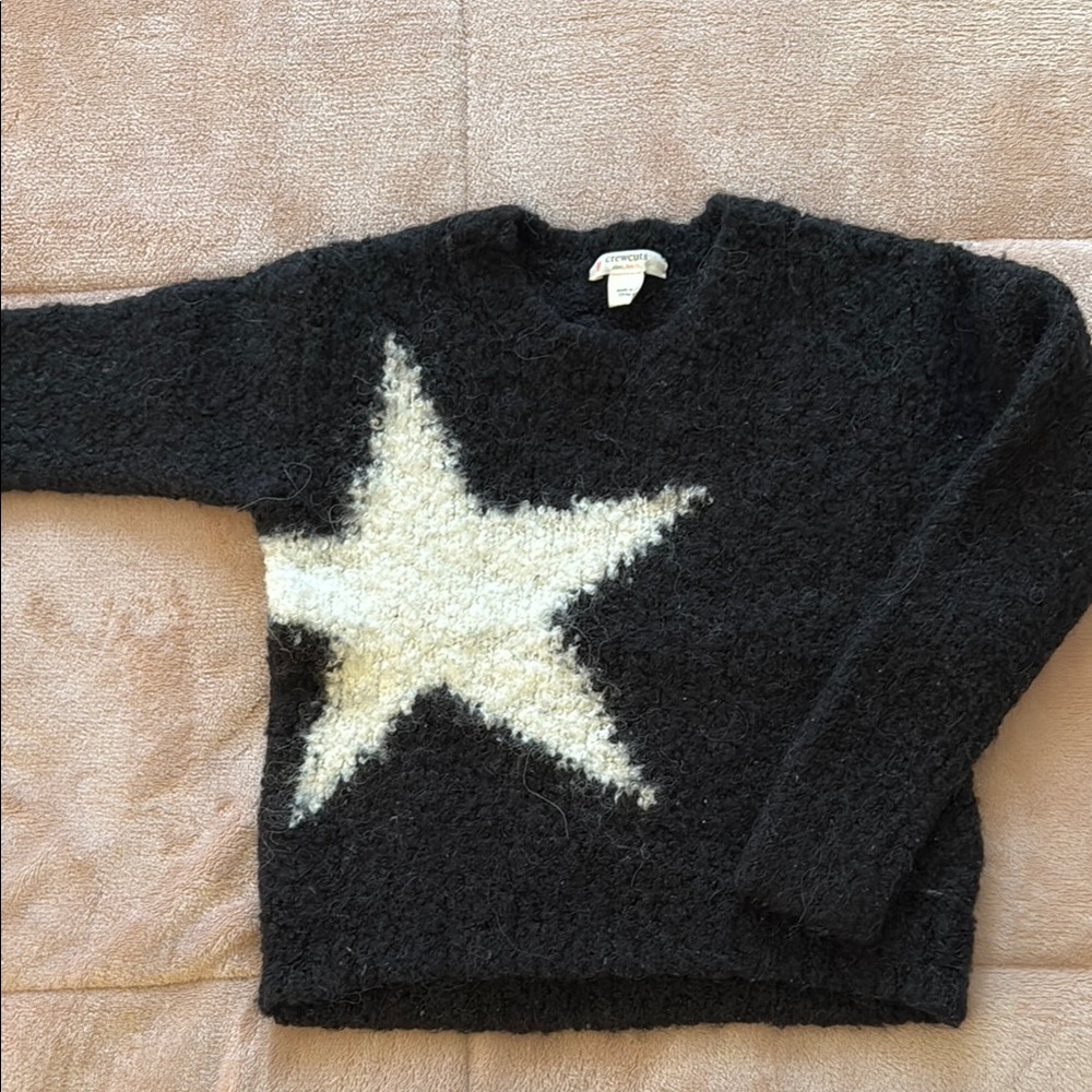 Crewcuts Black and White Star Sweater